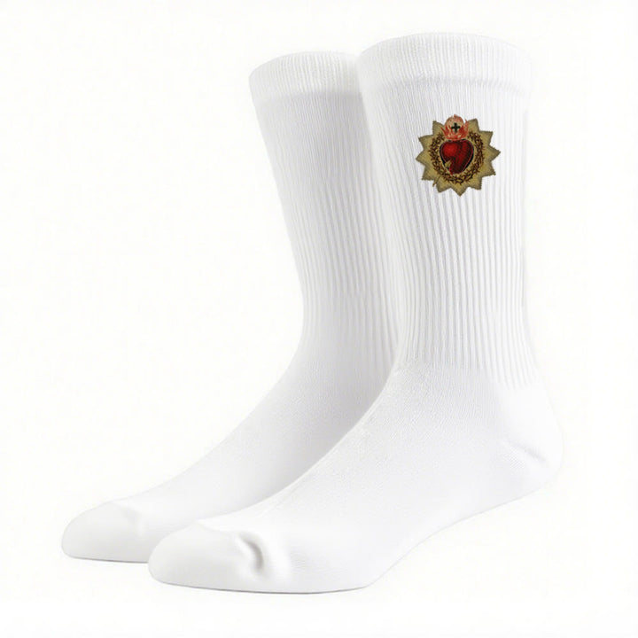 Christianartworkshop Divine Love Sacred Heart of Jesus Crew Socks: Walk in Devotion - image 10