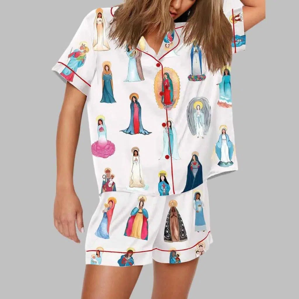 Christianartworkshop Our Lady of Guadalupe Catholic Home Pajama Set: Sleep Wrapped in Sacred Grace - image 3