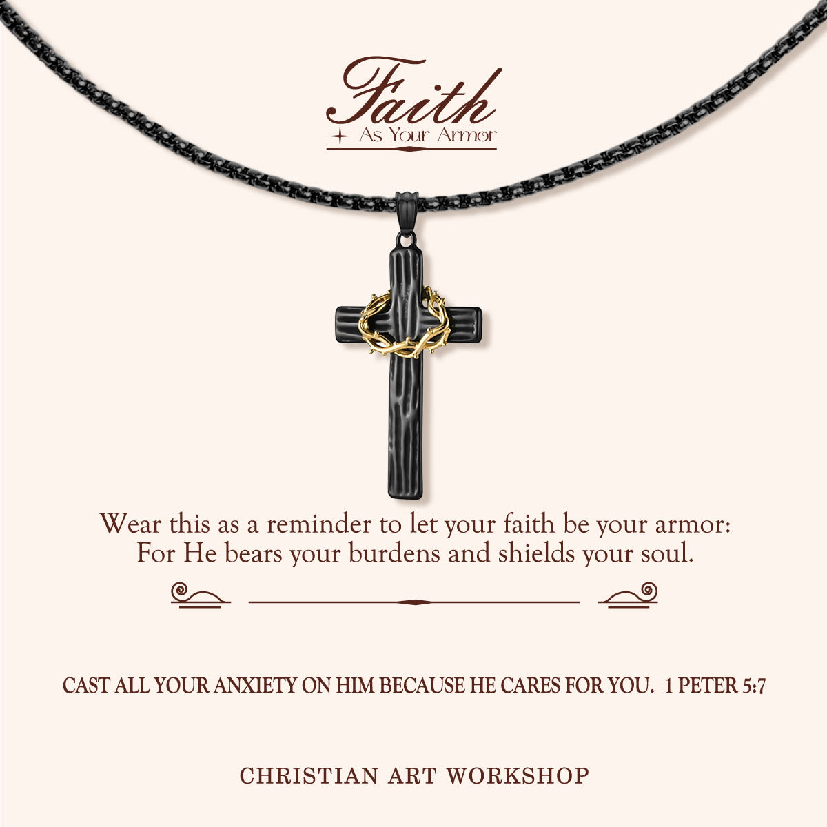 Christianartworkshop FAITH AS YOUR ARMOR: Jesus Crown Of Thorns