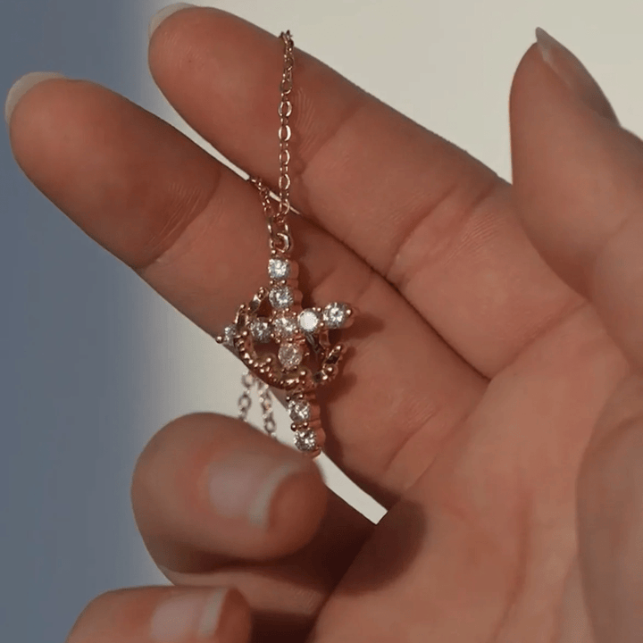 FREE Today: Modern Crowned in Faith Cross Necklace and Earrings - image 5