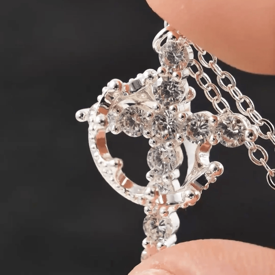 FREE Today: Modern Crowned in Faith Cross Necklace and Earrings - image 7