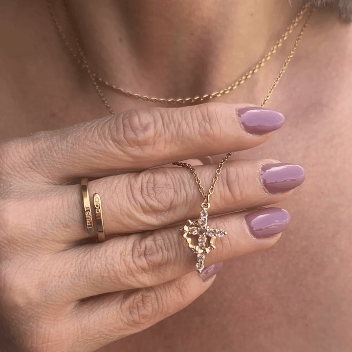 FREE Today: Modern Crowned in Faith Cross Necklace and Earrings - image 6