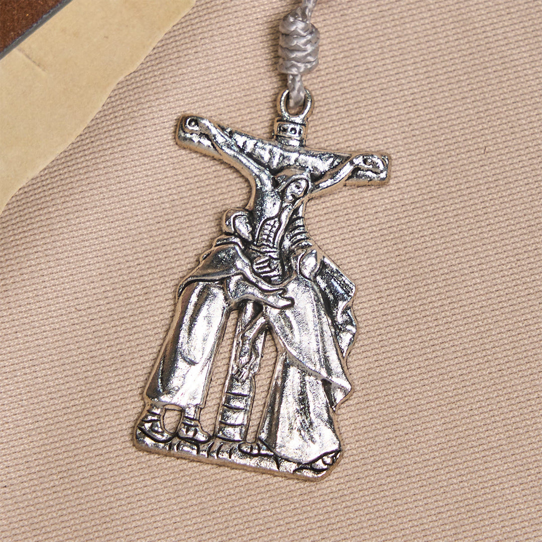 Christianartworkshop Lavender Matte Rosary Adorned with Crucifix Scene and Miraculous Medal - image 7