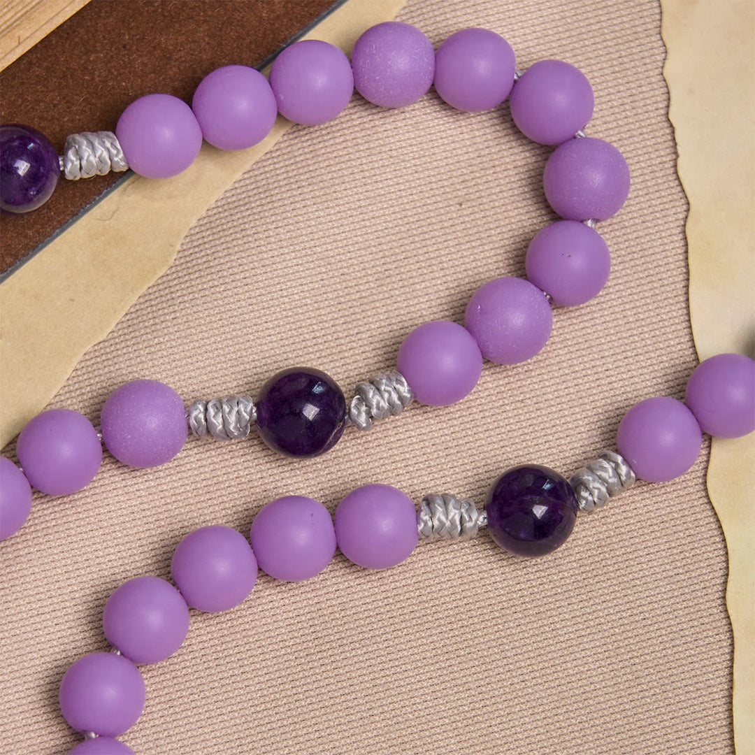 Christianartworkshop Lavender Matte Rosary Adorned with Crucifix Scene and Miraculous Medal - image 8