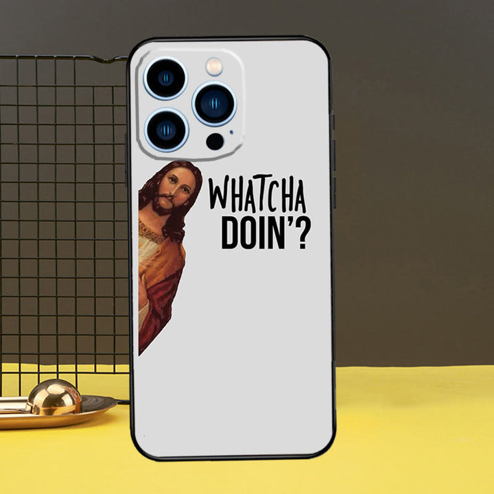 Christianartworkshop Sacred Jesus Portrait Phone Case: A Divine Guardian for Your Device - Faith Humor - 16plus - image 8
