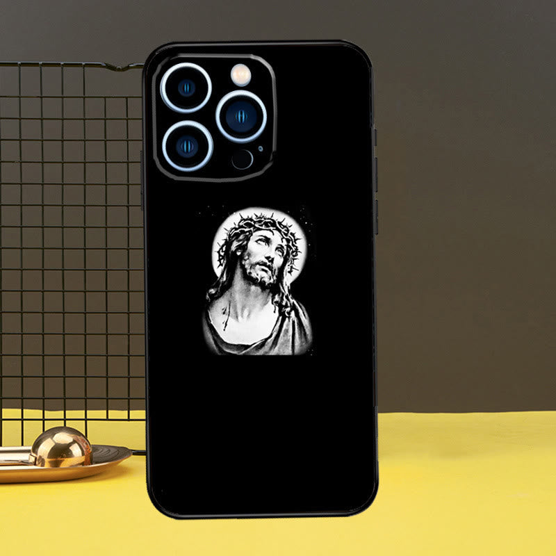 Christianartworkshop Sacred Jesus Portrait Phone Case: A Divine Guardian for Your Device - Mercy  God - 16plus - image 5