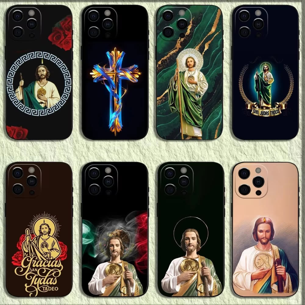 Christianartworkshop Saintly Jesus Holy Image Phone Case: A Symbol of Faith and Protection - Classic Saint - iPhone13 - image 1