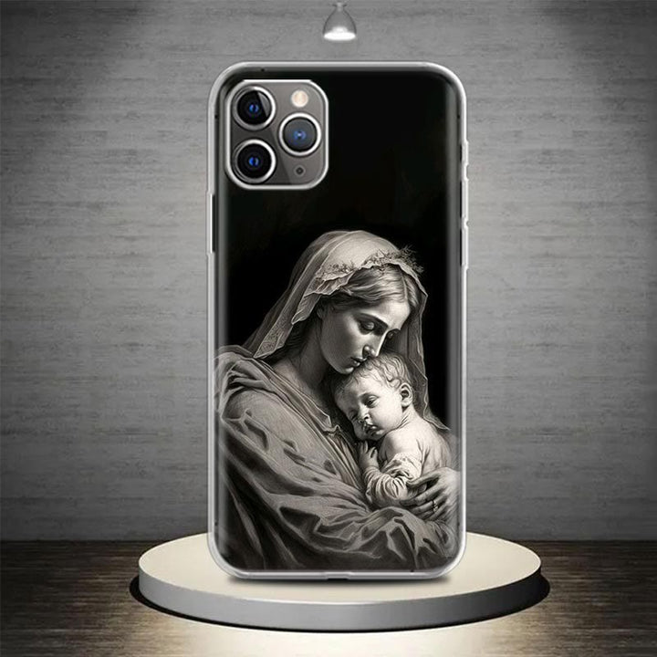Christianartworkshop Blessed Our Lady Phone Case: Spiritual Elegance for Your Device - Holy Serenity - iPhone 13 Pro - image 7
