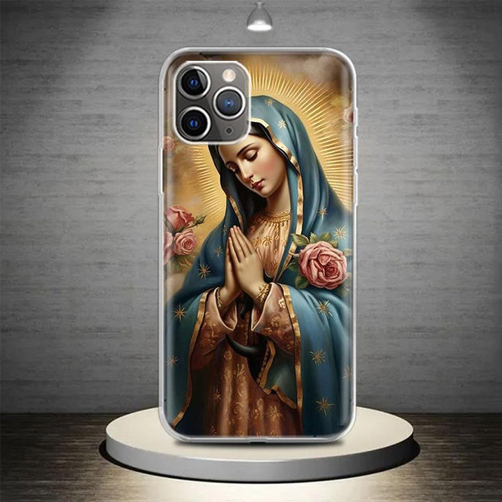 Christianartworkshop Blessed Our Lady Phone Case: Spiritual Elegance for Your Device - Radiant Blessing - iPhone 13 Pro - image 9