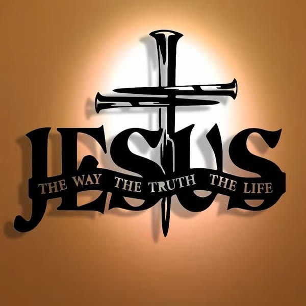 Christianartworkshop Faithful Jesus & Cross Design Metal Wall Decor Home Decoration - 15.7"*11.2"/40*28.7cm - Black - image 0