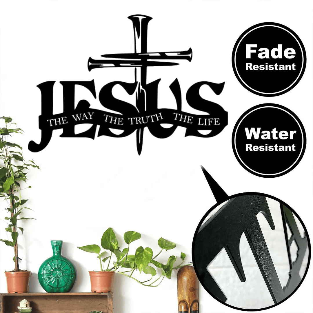 Christianartworkshop Faithful Jesus & Cross Design Metal Wall Decor Home Decoration - image 13