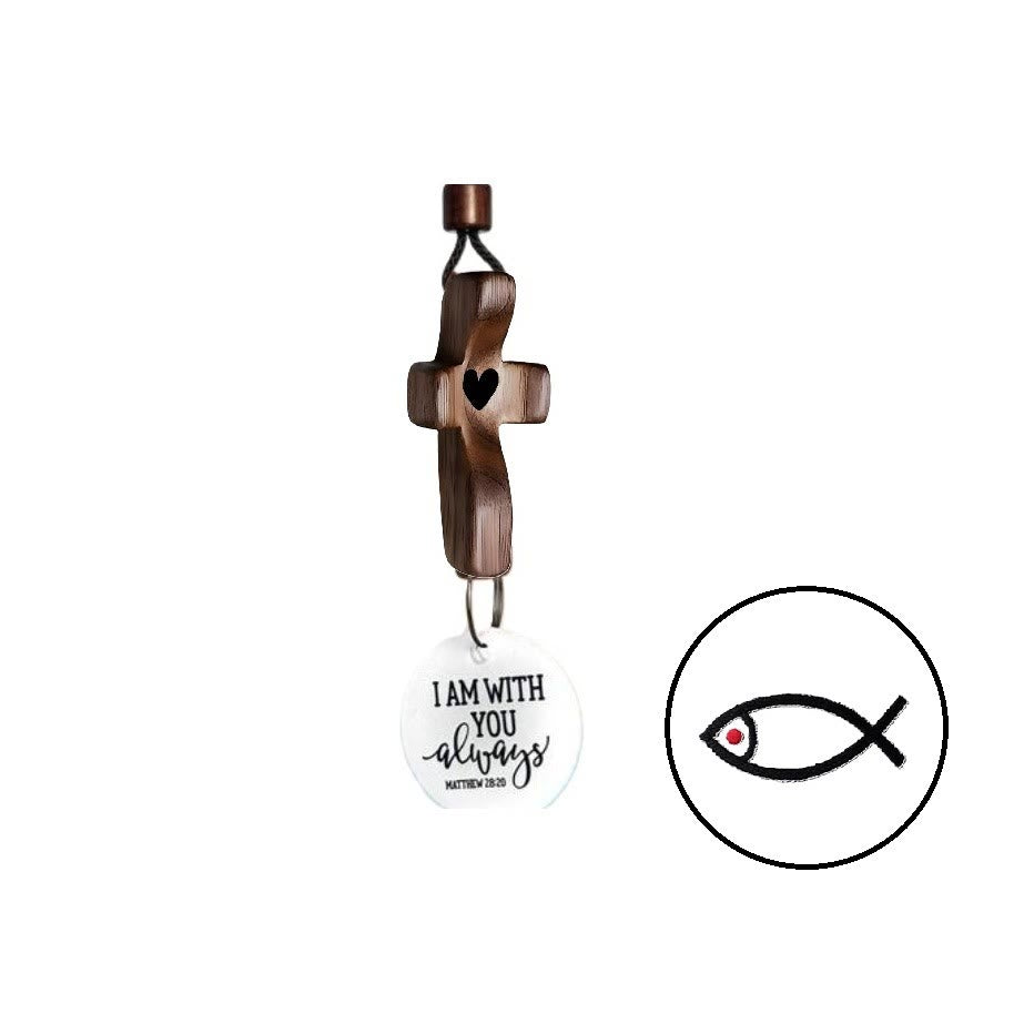Christianartworkshop Bible Verse Car Hanging Cross Ornament: Scan for a Bible Verse Every Day - M - image 16