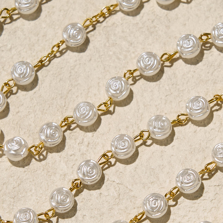 FREE Today: Elegant White Rose Devotional Beads Rosary with Our Lady Box for Blessings - image 8