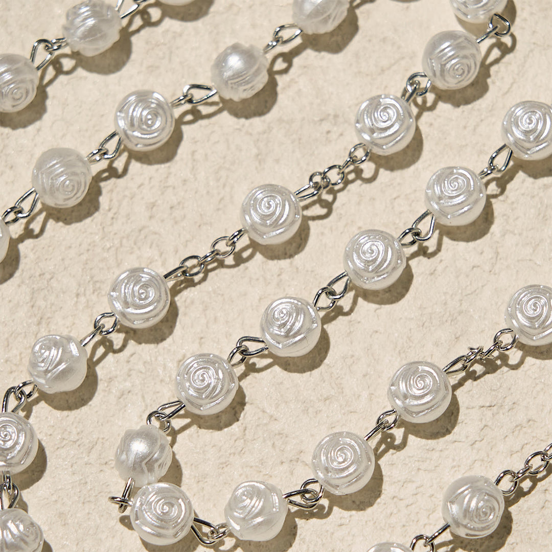 FREE Today: Elegant White Rose Devotional Beads Rosary with Our Lady Box for Blessings - image 10