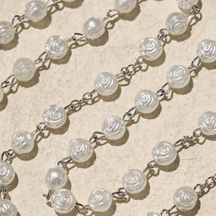 FREE Today: Elegant White Rose Devotional Beads Rosary with Our Lady Box for Blessings - image 10