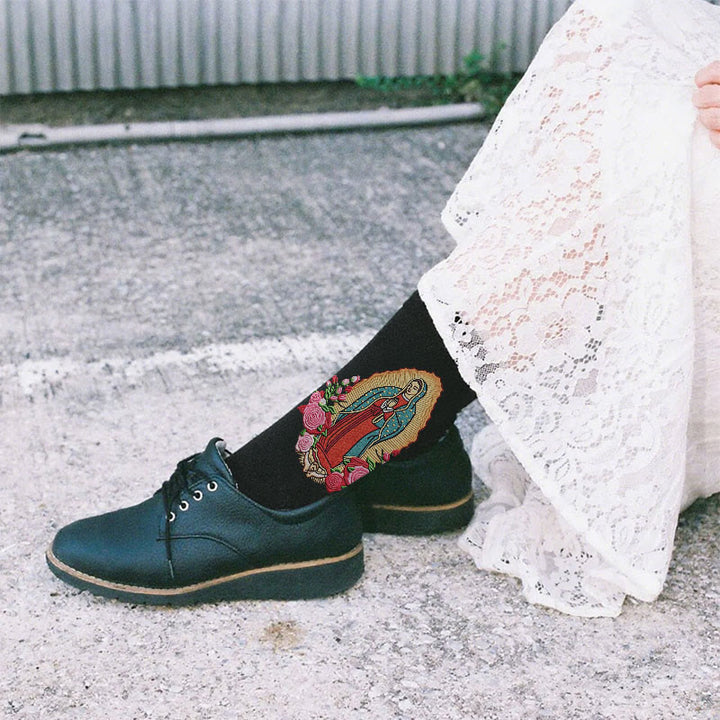 Christianartworkshop Faithful Our Lady of Guadalupe Unisex Socks Bringing Faith and Daily Blessings - image 3