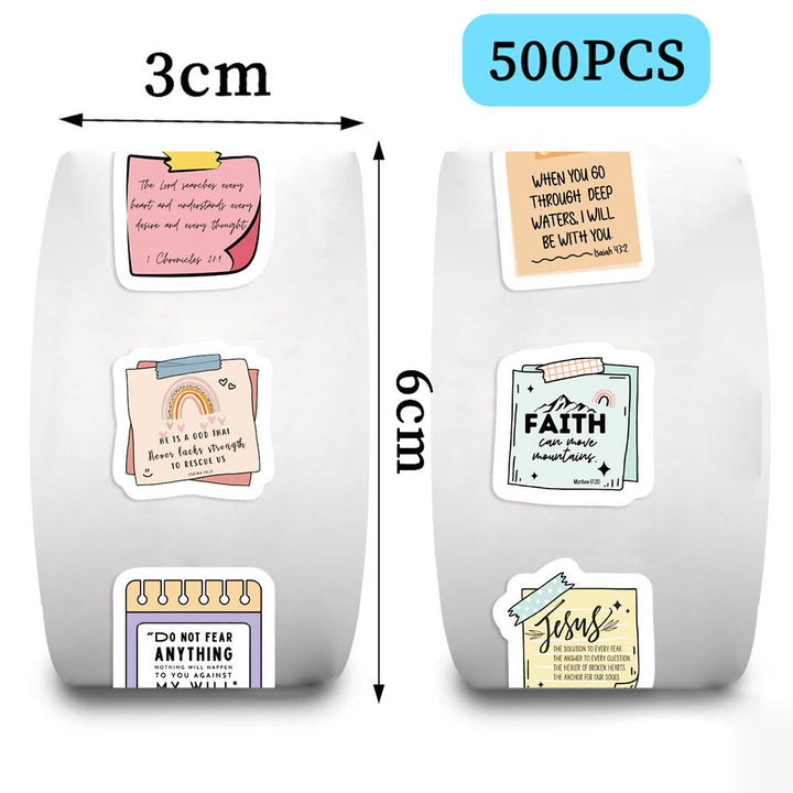 Christianartworkshop Uplifting Bible Note Stickers Roll: Daily Blessings for Journals & Gifts - image 5