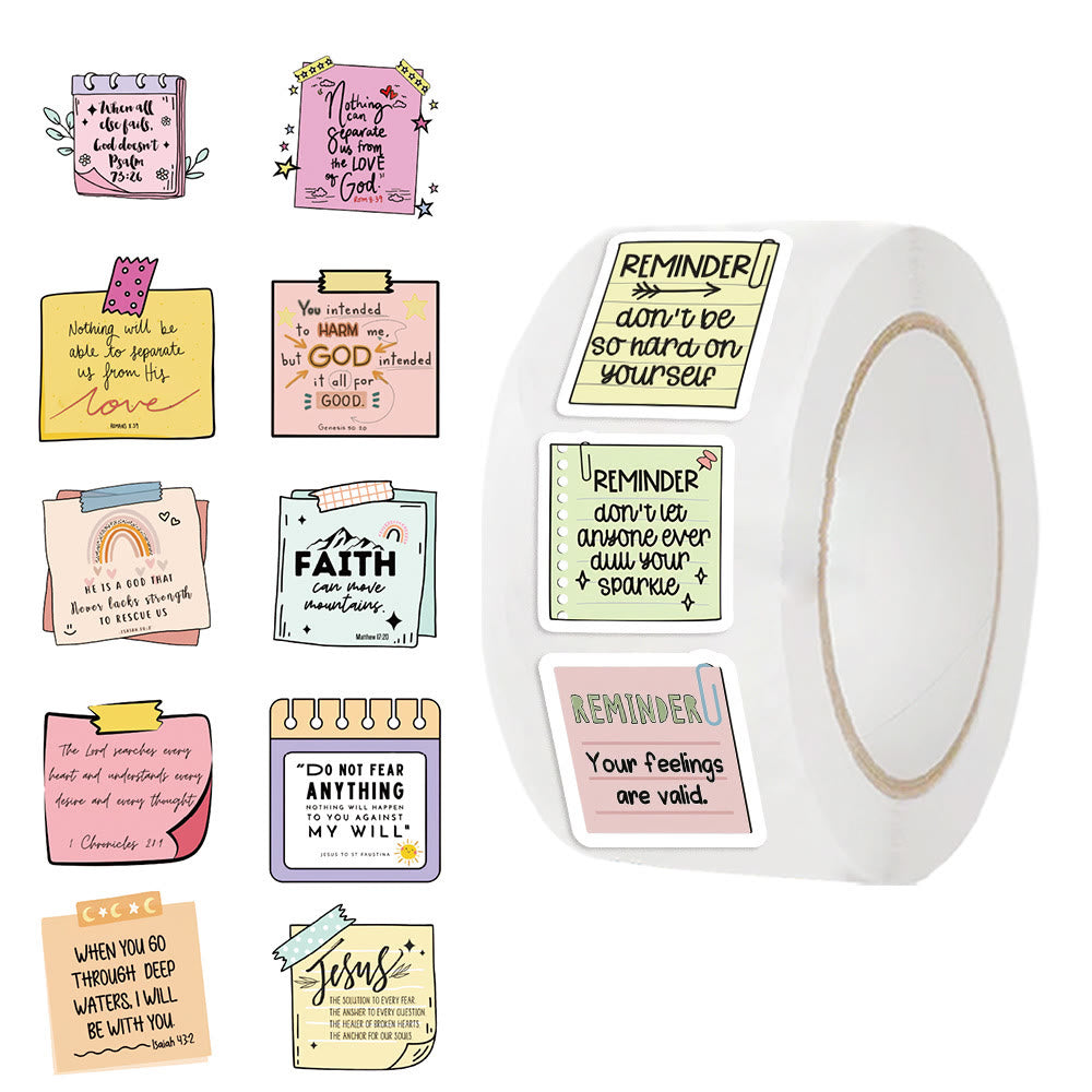 Christianartworkshop Uplifting Bible Note Stickers Roll: Daily Blessings for Journals & Gifts - image 4