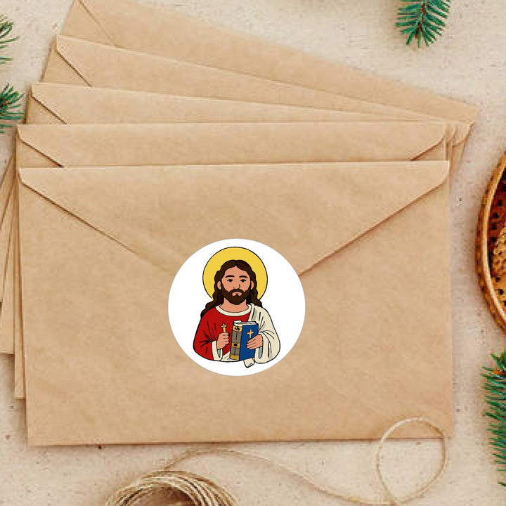 Christianartworkshop Jesus Loves You Round Stickers: 12 Faithful Styles to Share God's Love - image 4