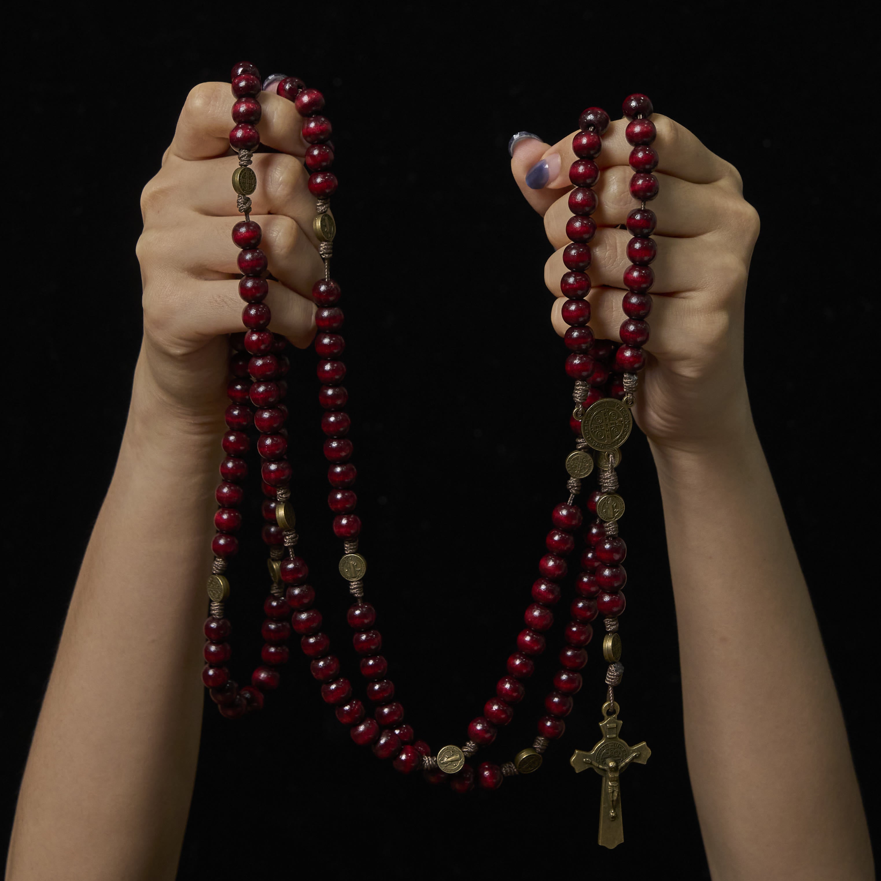 Christianartworkshop 15/20 Decade Olive Wood Rosary with St