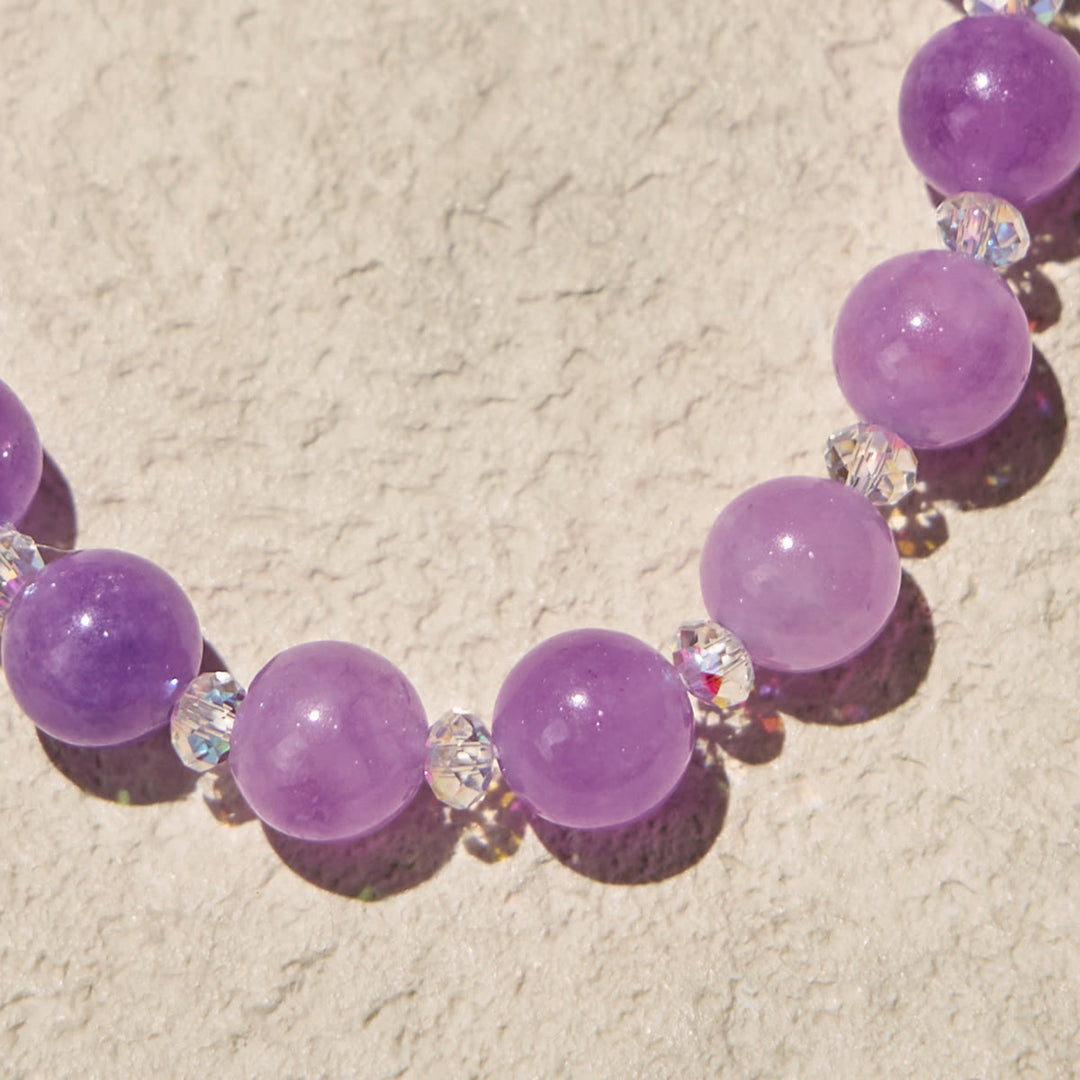 Christianartworkshop Handmade Devotional Purple Bead Bracelets with Sparkling Crucifix - image 6