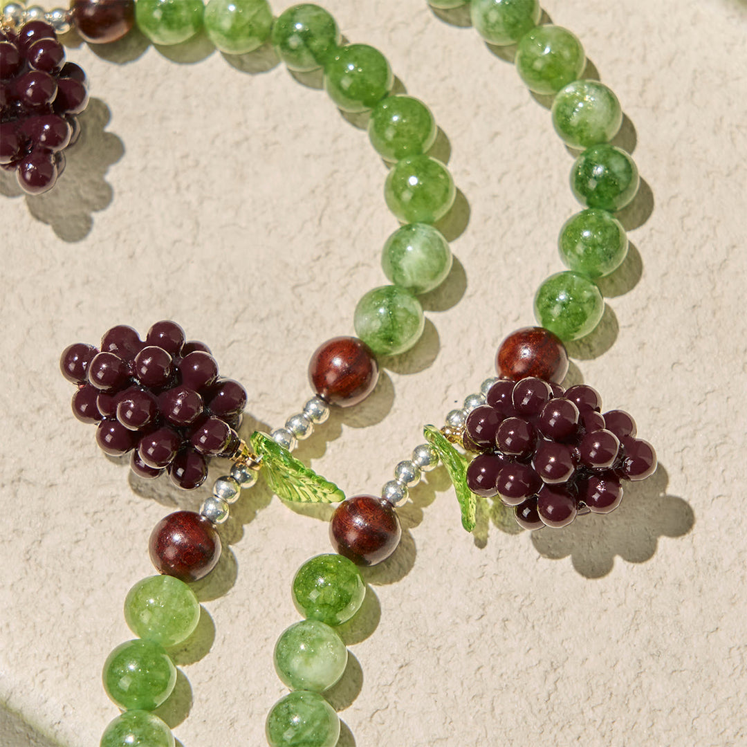 Christianartworkshop Green and Purple Grape Bead Rosary Inspired by Christ the True Vine - image 5