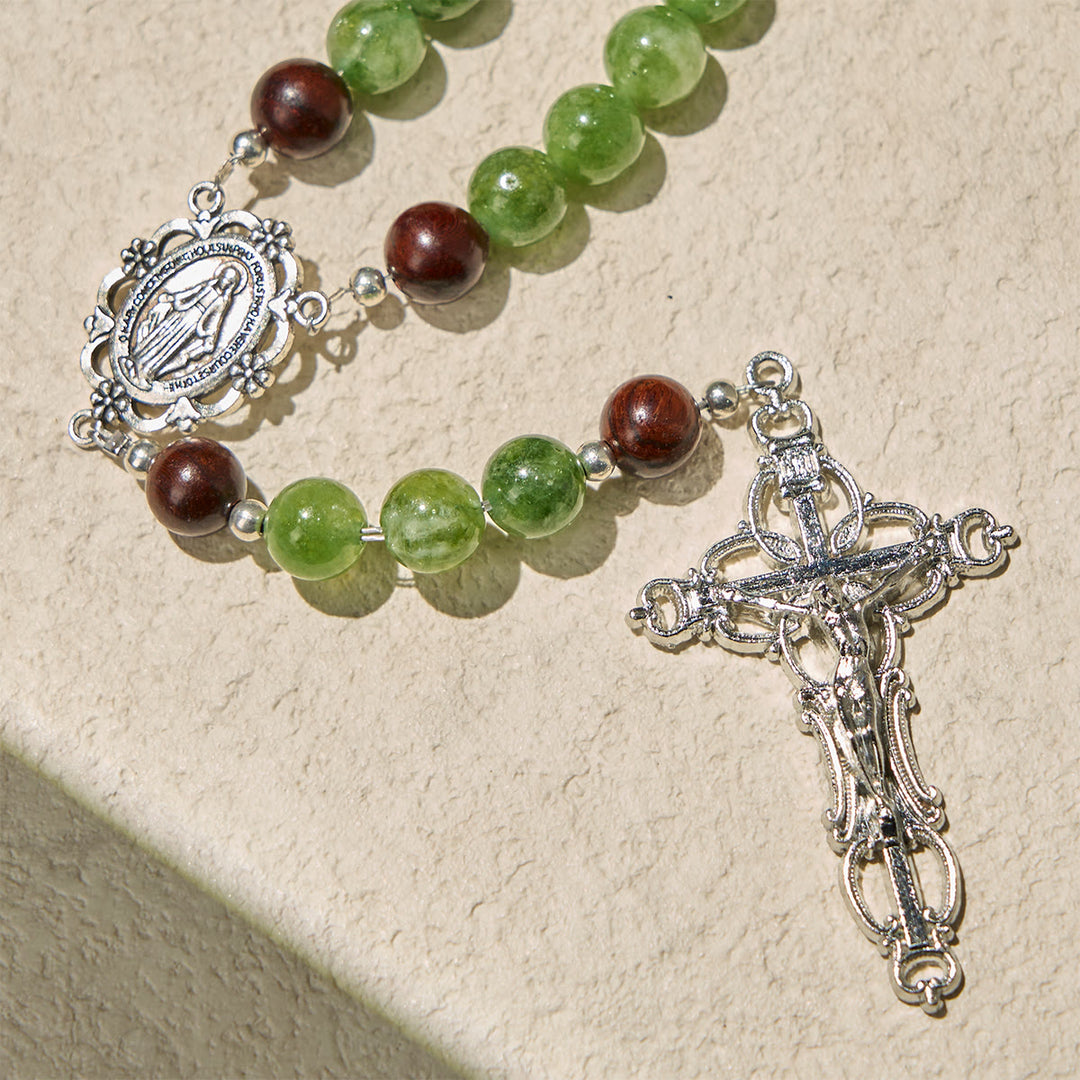 Christianartworkshop Green and Purple Grape Bead Rosary Inspired by Christ the True Vine - image 6