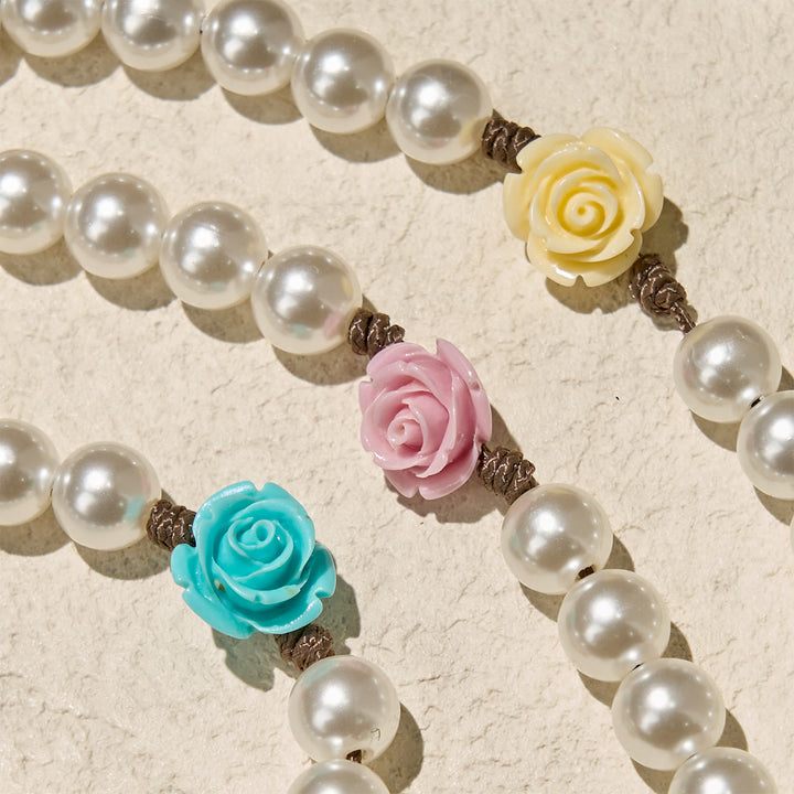 FREE Today: Elegant Pearl Rosary with Multicolor Rose Accents Reflecting Devotion and Faith - image 7