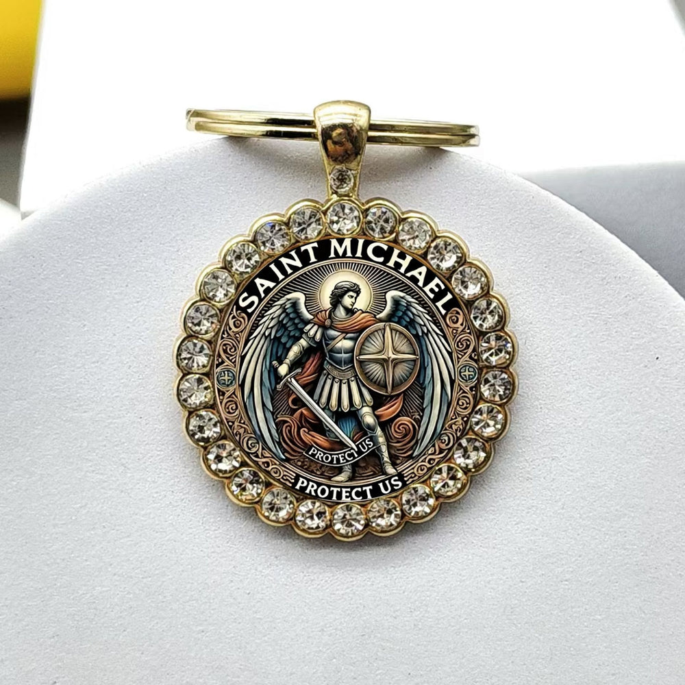 Christianartworkshop Guardian Angel St. Michael Keychain Bringing Strength and Spiritual Guidance - image 2