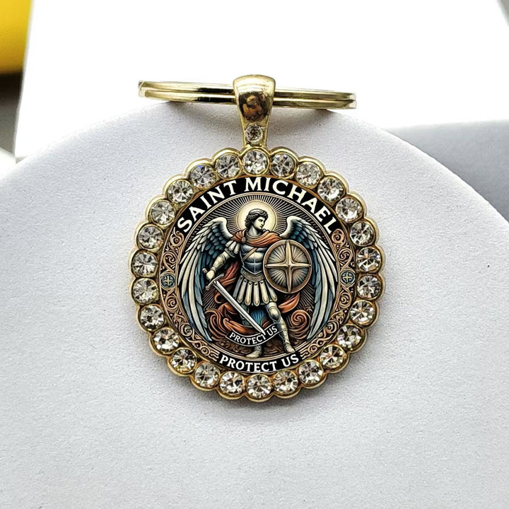 Christianartworkshop Guardian Angel St. Michael Keychain Bringing Strength and Spiritual Guidance - image 2
