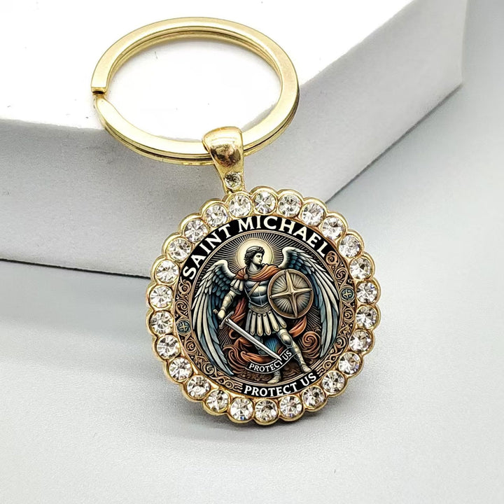 Christianartworkshop Guardian Angel St. Michael Keychain Bringing Strength and Spiritual Guidance - image 3
