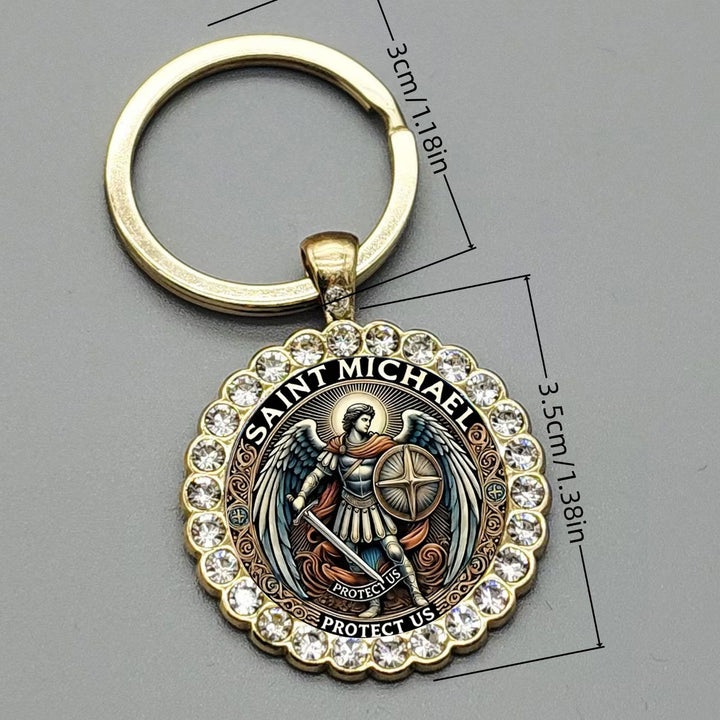 Christianartworkshop Guardian Angel St. Michael Keychain Bringing Strength and Spiritual Guidance - image 5