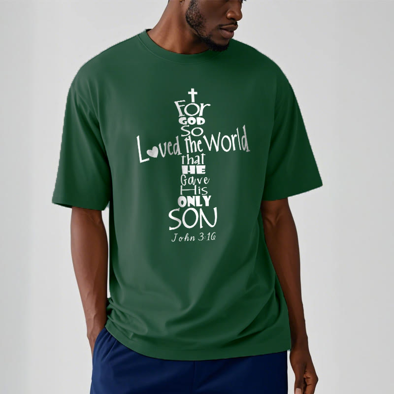 Christianartworkshop For God So Loved the World Christian Bible Verse Unisex T-shirt - image 9