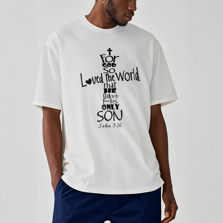 Christianartworkshop For God So Loved the World Christian Bible Verse Unisex T-shirt - image 7