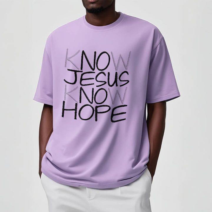 Christianartworkshop Know Jesus Know Hope Faith Statement Unisex T-shirt - image 14