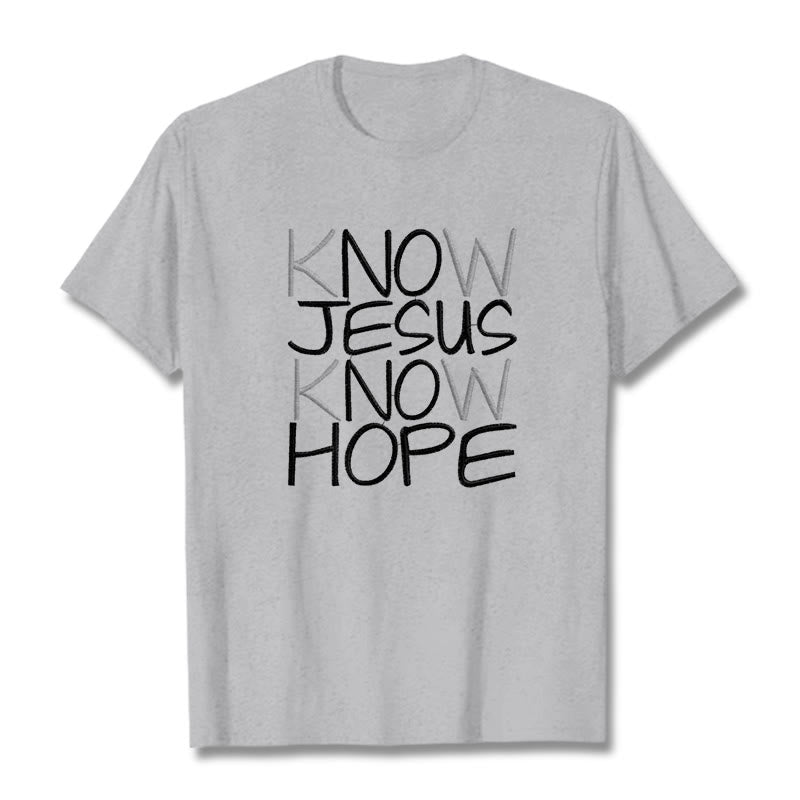 Christianartworkshop Know Jesus Know Hope Faith Statement Unisex T-shirt - Grey - 2XL - image 19