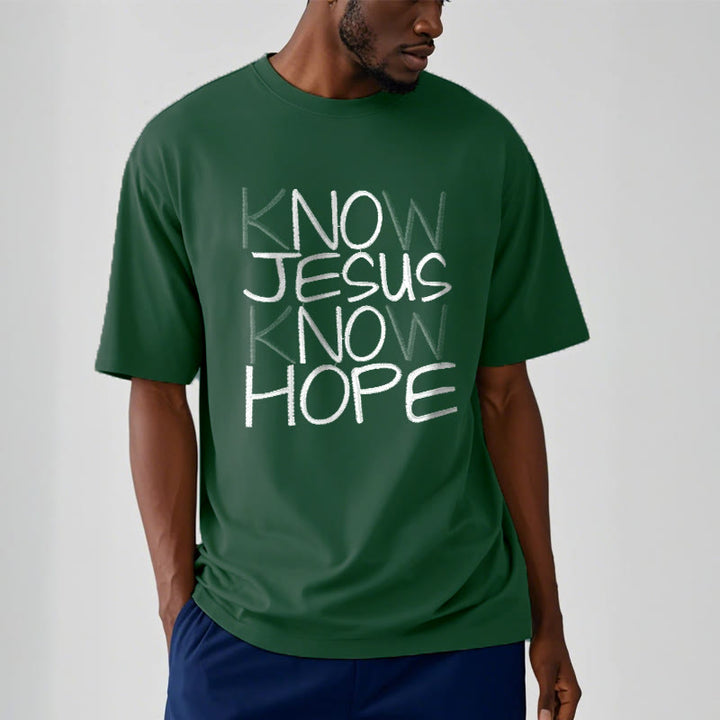 Christianartworkshop Know Jesus Know Hope Faith Statement Unisex T-shirt - image 10