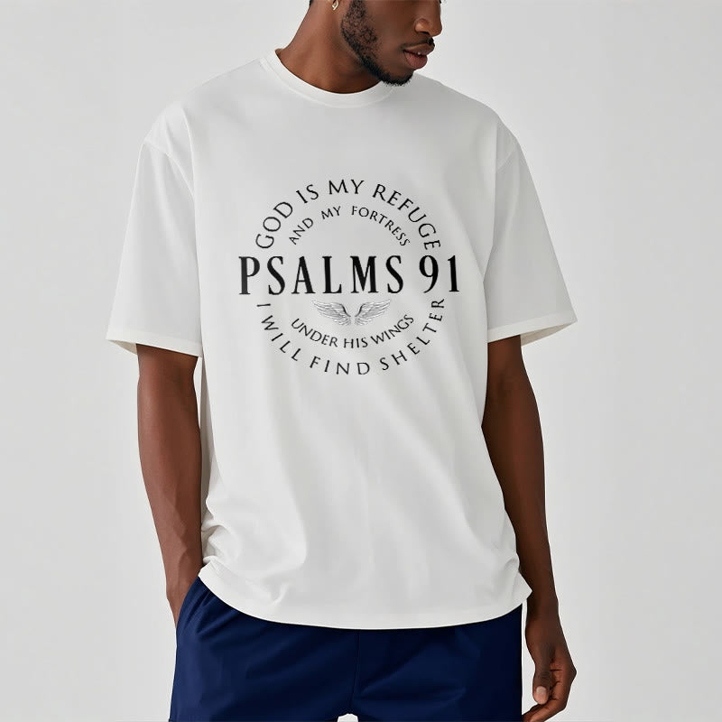 Christianartworkshop Psalm 91 God Is My Refuge Unisex T-shirt - image 8