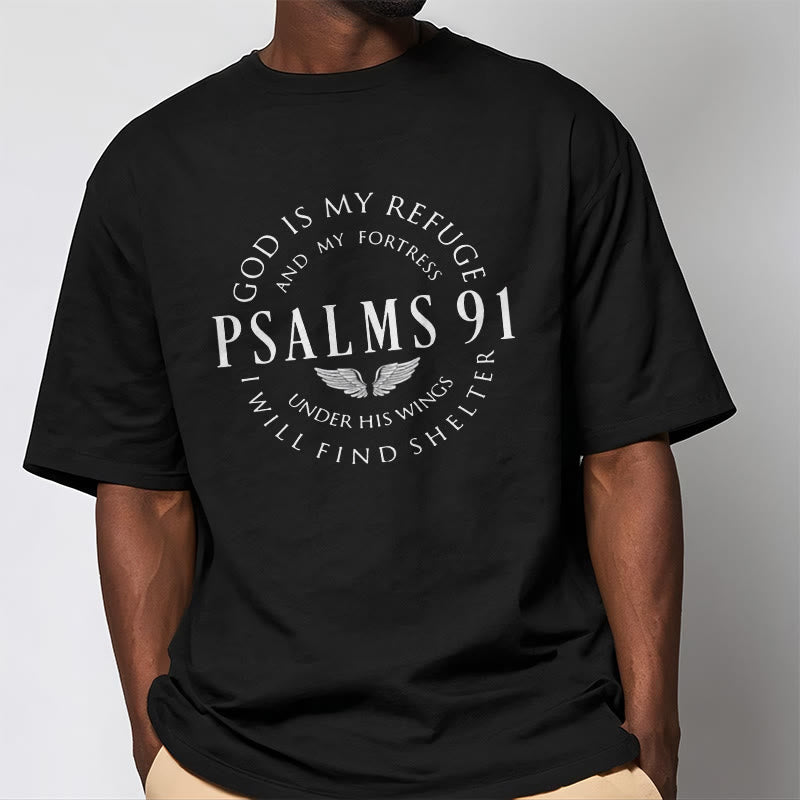 Christianartworkshop Psalm 91 God Is My Refuge Unisex T-shirt - image 4