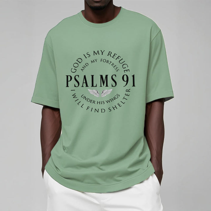 Christianartworkshop Psalm 91 God Is My Refuge Unisex T-shirt - image 15