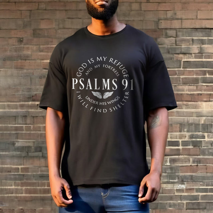 Christianartworkshop Psalm 91 God Is My Refuge Unisex T-shirt - image 5