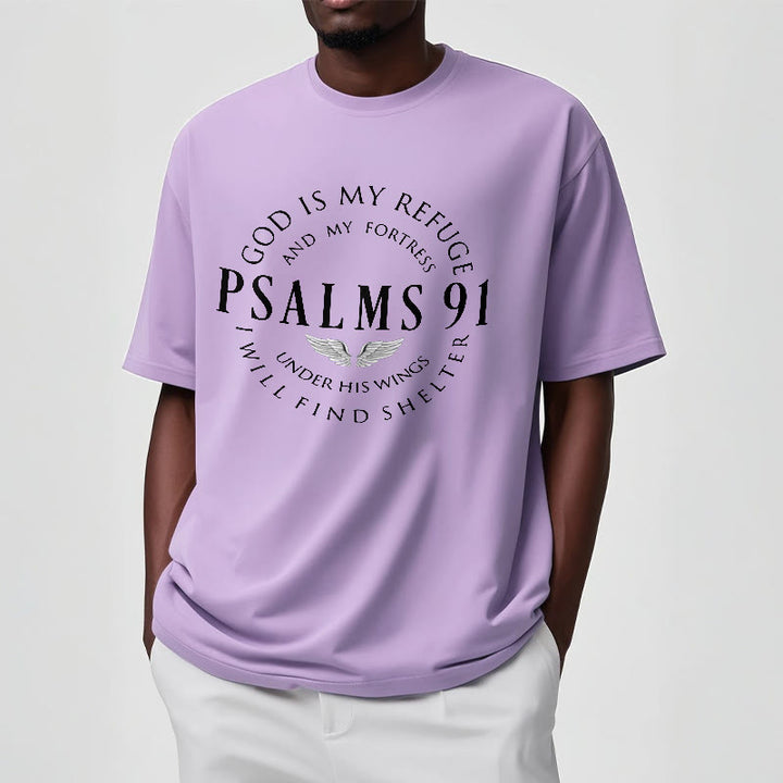 Christianartworkshop Psalm 91 God Is My Refuge Unisex T-shirt - image 14