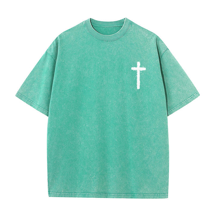 Christianartworkshop Jesus Is King Christian Unisex Washed T-Shirt - image 19