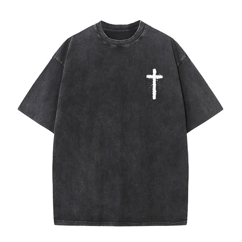 Christianartworkshop Jesus Is King Christian Unisex Washed T-Shirt - image 2