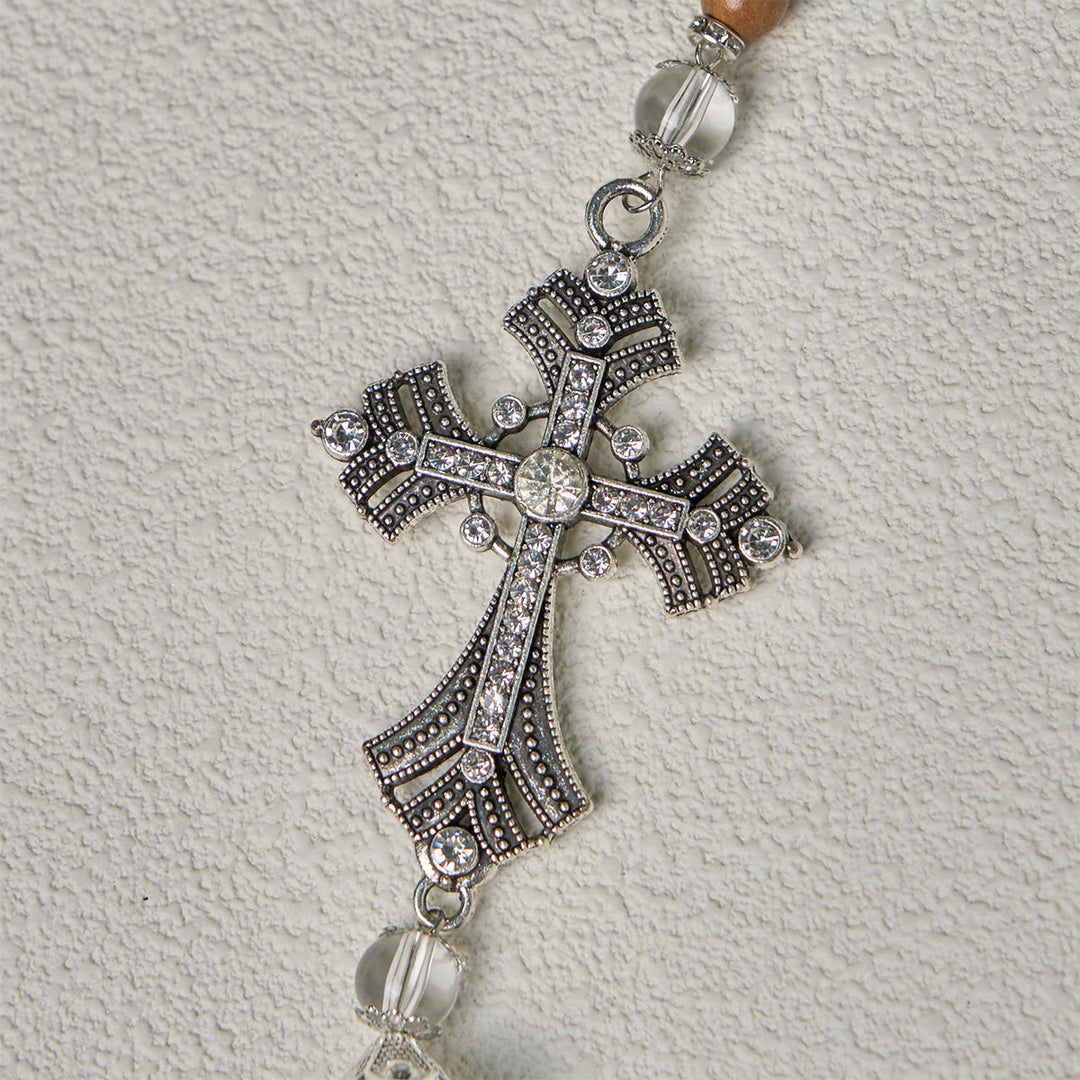 FREE Today: Modern Grace Turquoise Gemstone Rosary with Tassel Cross Pendant - image 9