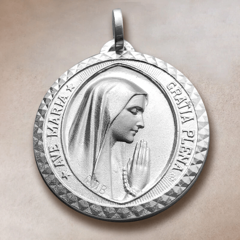Christianartworkshop Graceful Virgin Mary Pendant Necklace in 925 Sterling Silver for Daily Devotion - image 3