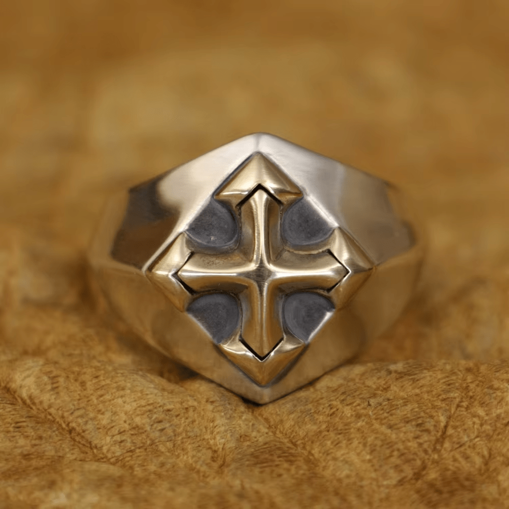 Christianartworkshop Vintage Style Faith Cross Ring in 925 Silver for Daily Devotion - US16.5 - image 1