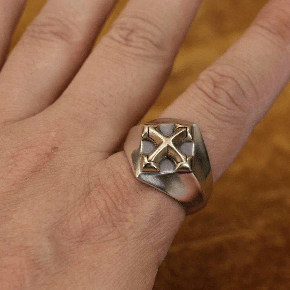 Christianartworkshop Vintage Style Faith Cross Ring in 925 Silver for Daily Devotion - image 2