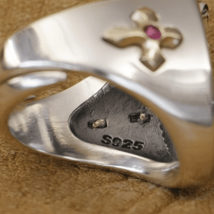 Christianartworkshop Virgin Mary Oval Ring in 925 Silver Divine Protection and Prayer - image 6