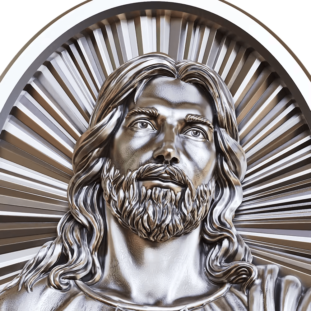 Christianartworkshop Sacred Heart Jesus Ring in 925 Silver: Symbol of Love and Sacrifice - image 4